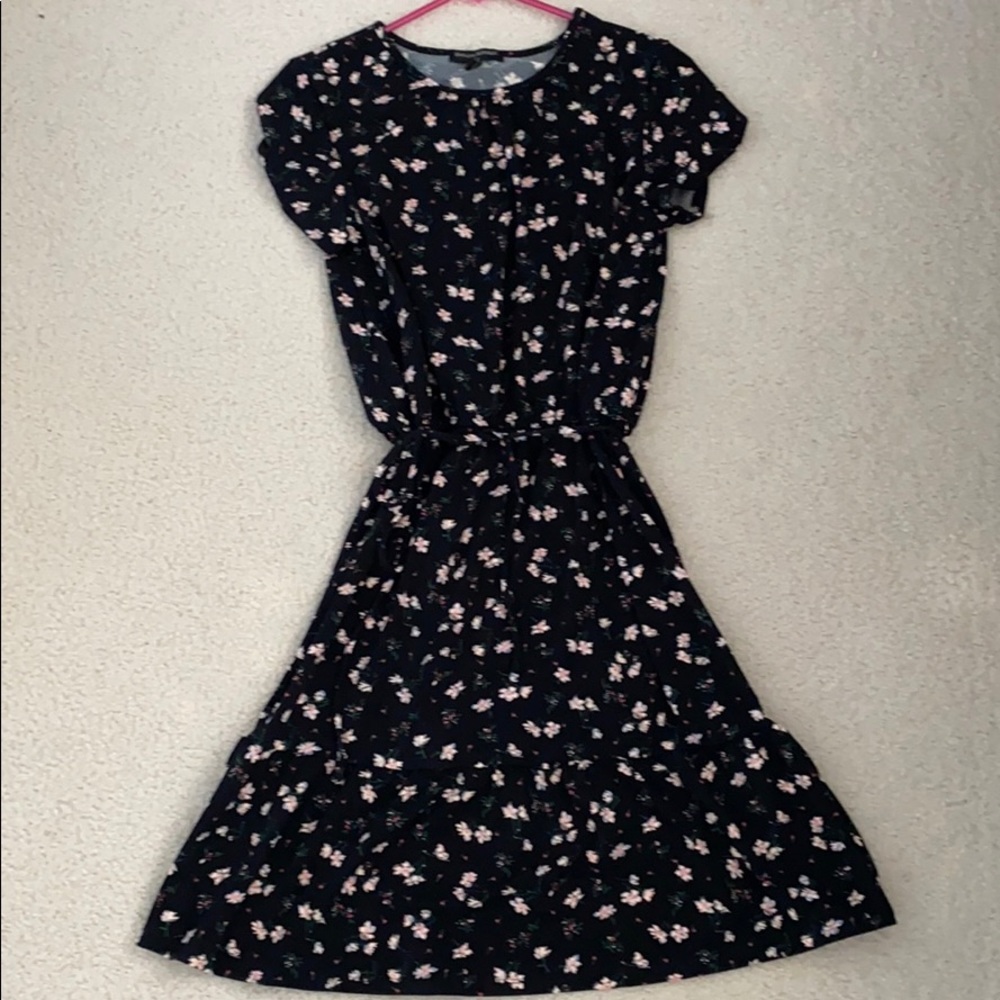 NWT Banana Floral Fit-and-Flare Flounce Dress